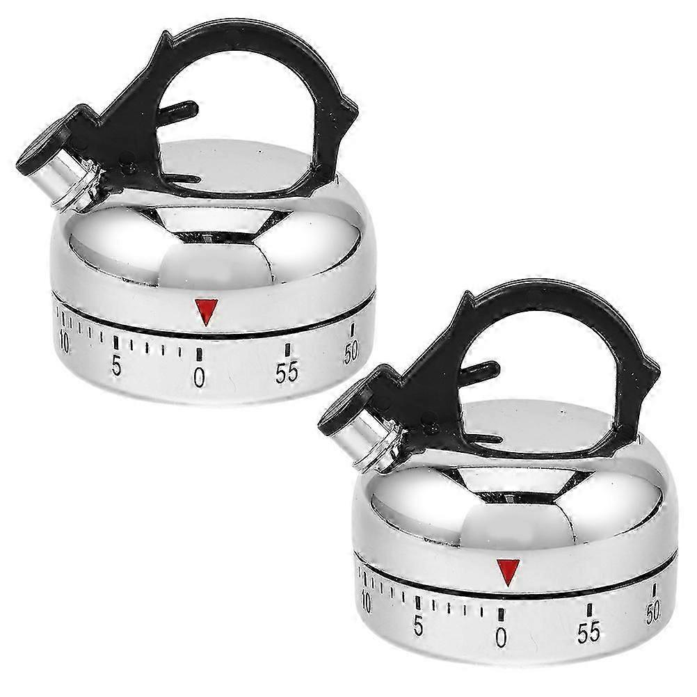 2pcs Mechanical Kitchen Timer 60 Minute Countdown Clock for Cooking Time Management