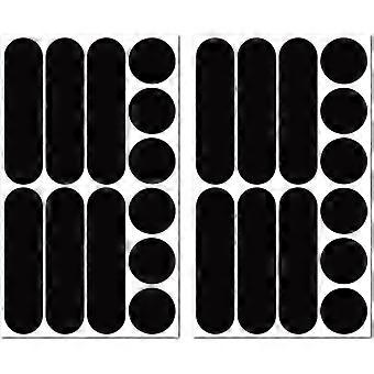 24 Reflective Stickers, Reflective Stickers Suitable for Bicycle Motorcycle Helmets Scooters Accessories, High Visibility Night Safety Stickers, Black