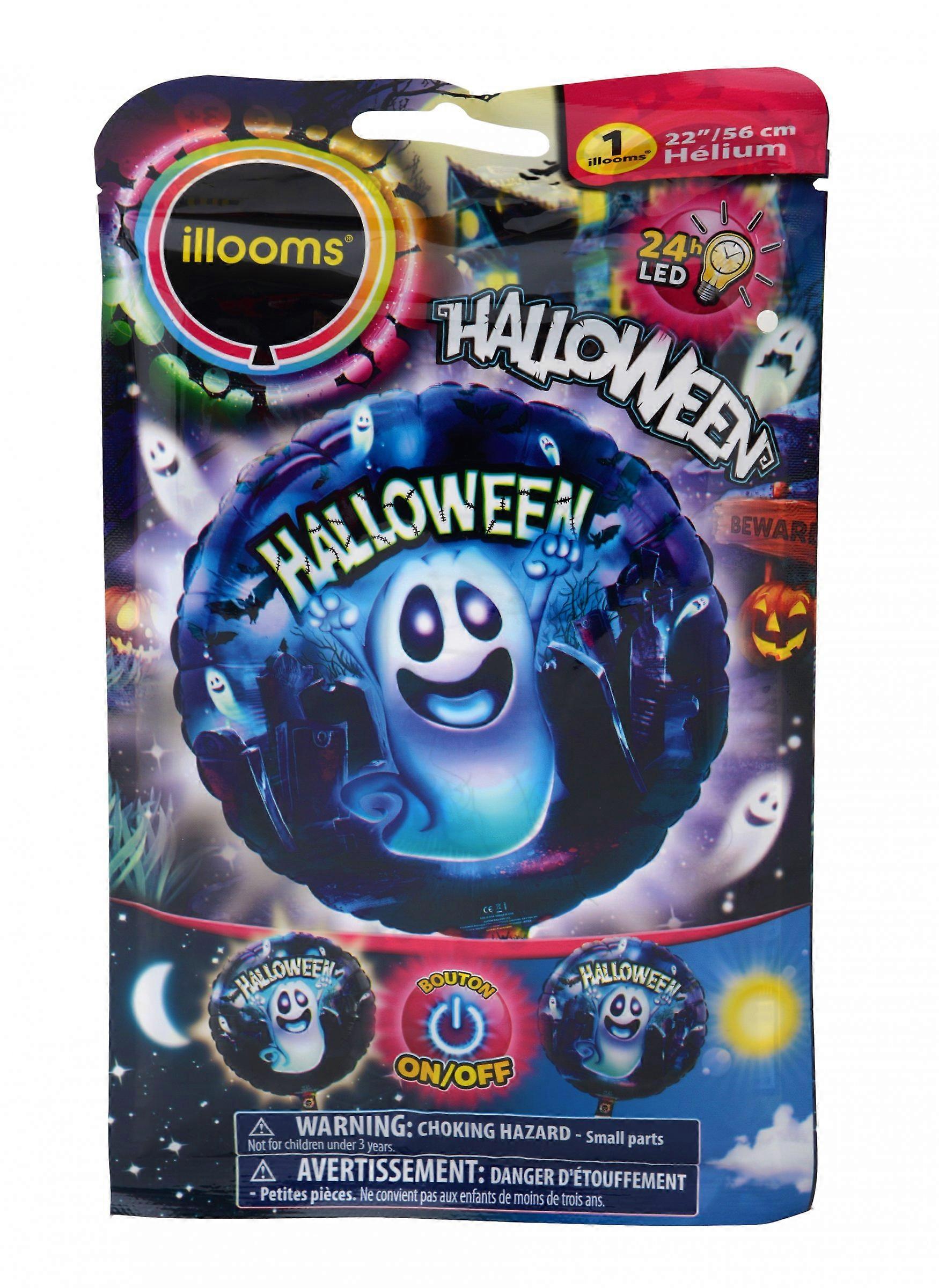 Illooms 55cm Ghost Light-Up Foil Balloon