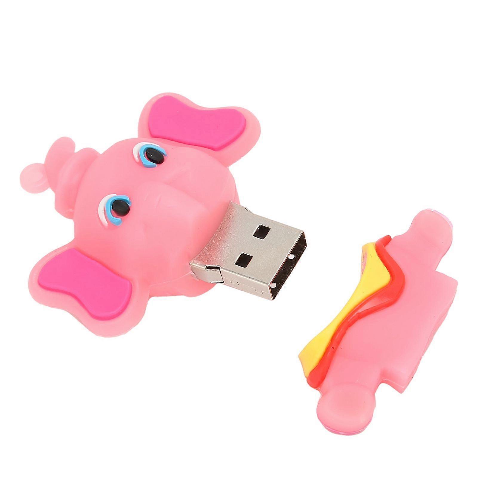 Cartoon U Disk Compatible Optional Memory Cute Elephant Memory Stick for Data Storage Transmission Sharing64GB