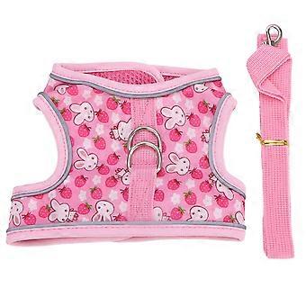 Reflective Adjustable Pet Vest with Rope Hook&amp;Loop Design Chest Protector Bowknot Cat Vest(L )