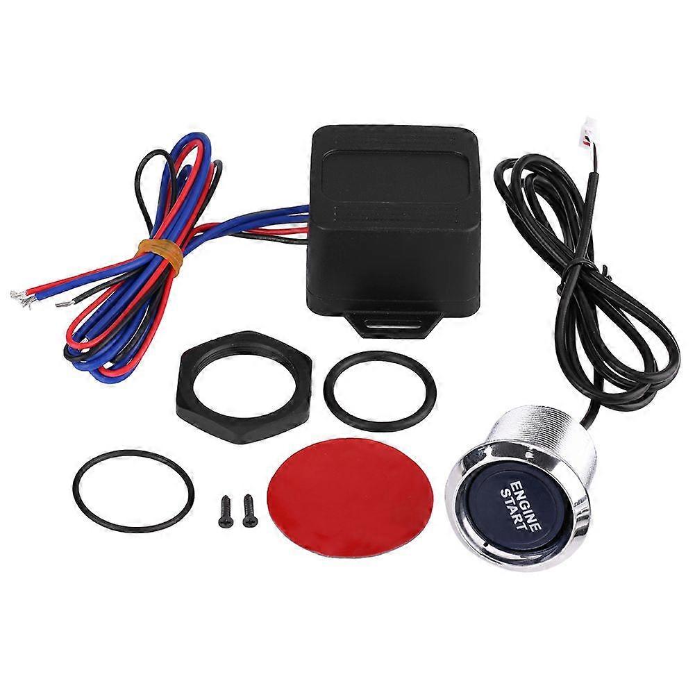 Universal 12V Car Vehicle Engine Start Push Button Switch Ignition Starter Blue LED YEMAA