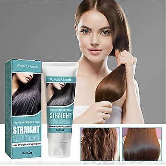 Protein Correcting Straight Hair Cream, Straighten-free Hair Treatment Repairs Damaged Smoothness Hair Cream