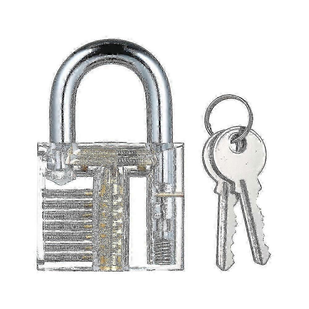 Transparent Practice Padlock for Lock Picking Training with 2 Keys