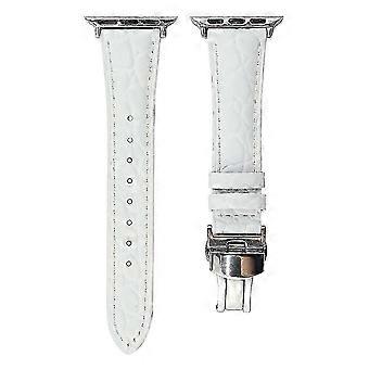 Croc-Texture Leather Band Compatible with Apple Watch Series 10 42mm / Series 9 8 7 41mm / SE (2023) & SE (2022) Models