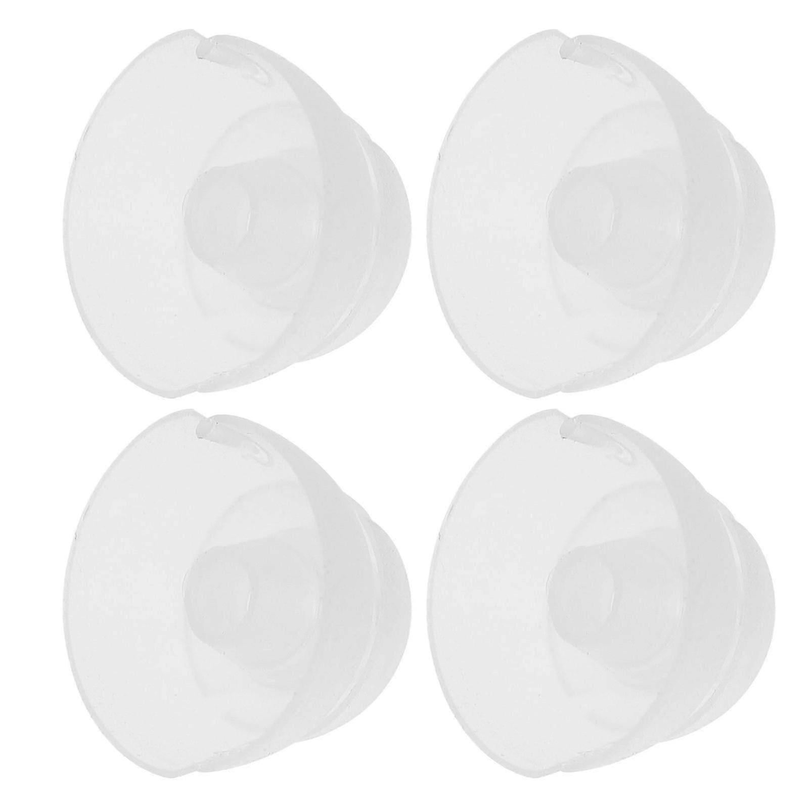 White Silicone Hearing Aid Domes, Comcompatible withtable Durable Replacement Tips, 4Pcs