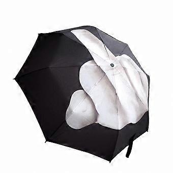 Statement-Making Middle Finger Design Black Umbrella