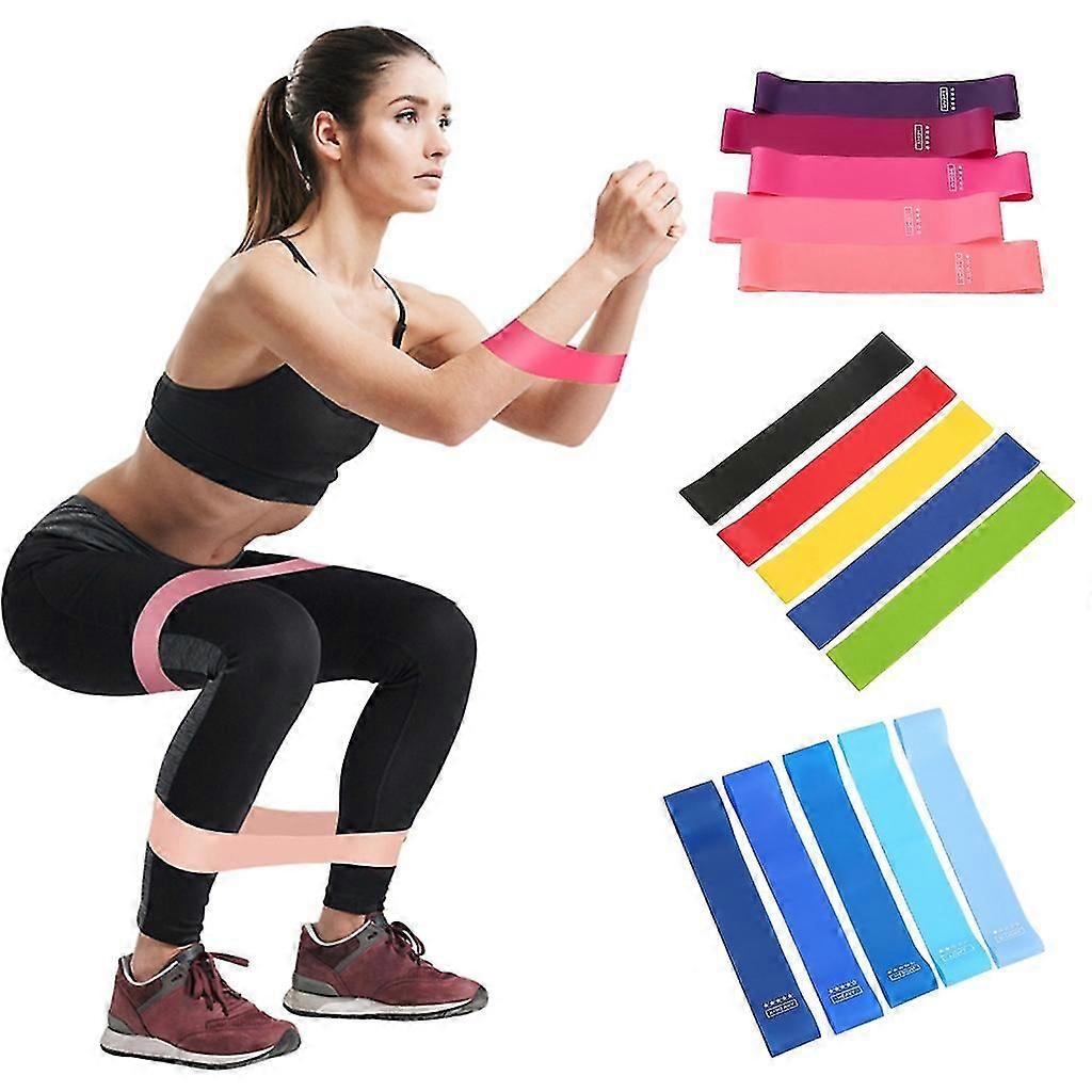 5Pcs Exercise Loop Bands, Resistance Hip Circle Bands for Legs Butt