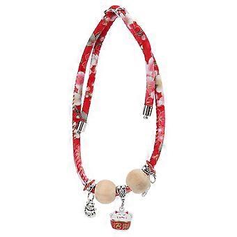 Coelhos de estimação Algodão Decoração Collar Colar ajustável com pingente de sino para pequenos animaisRed com Bell M