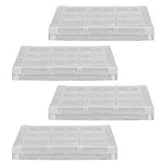 Eyeshadow Sub Package Box for Storage 4Pcs Transparent Compartment Organizer