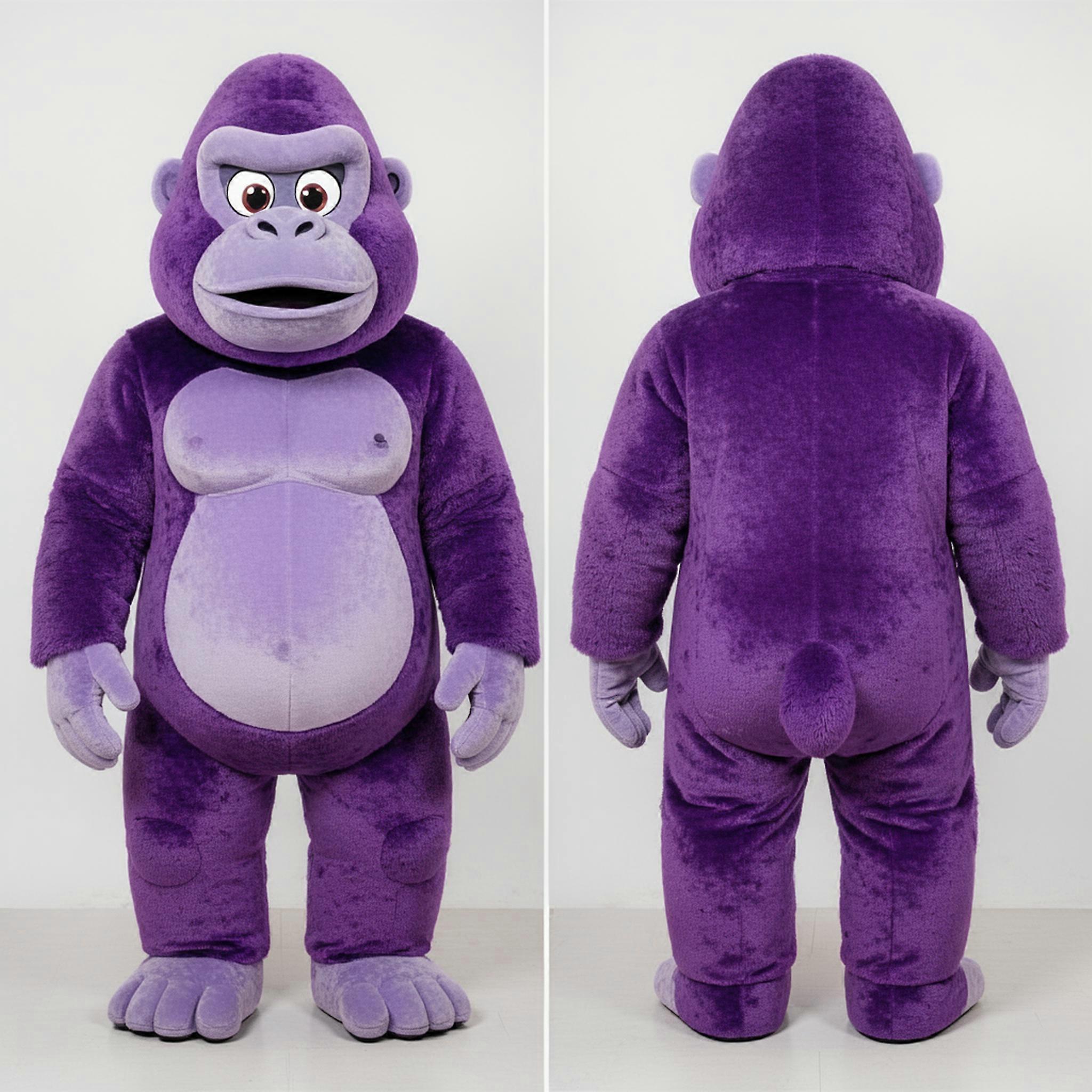 MASTICOT Velvety Purple Gorilla Mascot