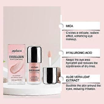 2pcsLiquid Eyeshadow, Shimmery Nude Pink, Fine Gloss, Non-flying Powder, Long-lasting, Quick-drying, Colorfast