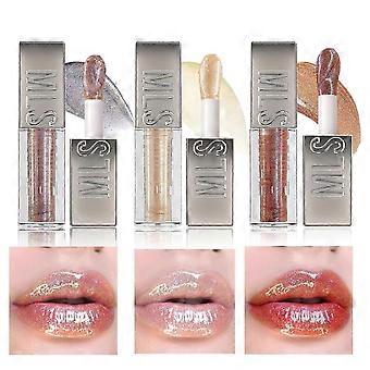 High Shine Glitter Lip Gloss,Diamond Glitter Lip Gloss Set Long Lasting Moisturizing Glossy Hydrating Lip Gloss Shimmer Liquid Lipstick For Women and