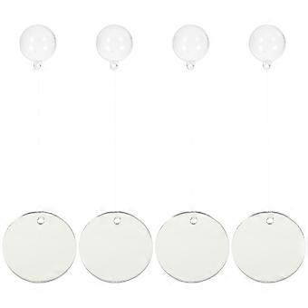Double Side Betta Mirrors Fish Tank Mirror for Training 4Pcs White Acrylic