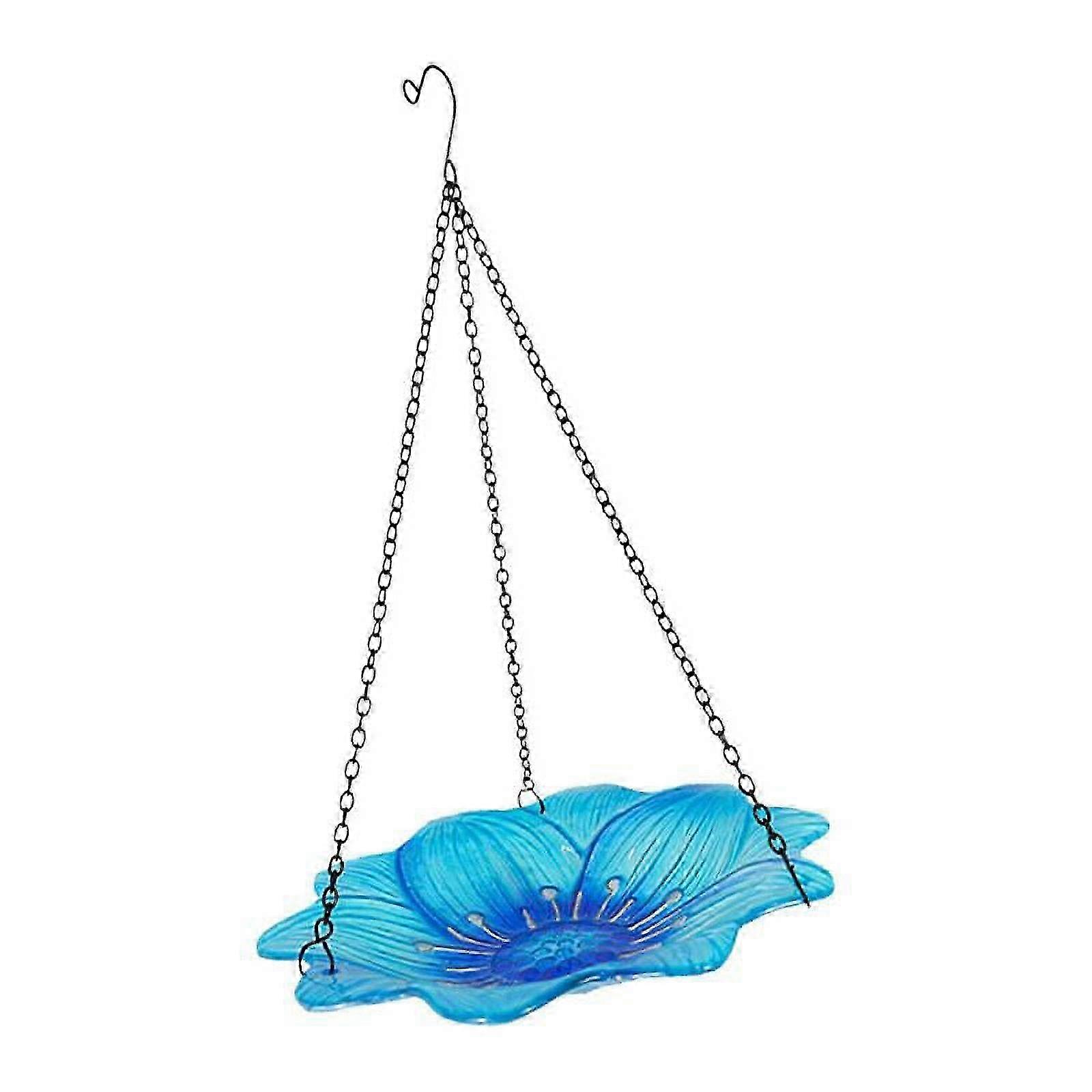 Glass Hanging Bird Bath Feeder