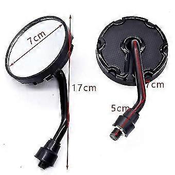 1 Pair Motorcycle Rearview Mirror Retro Round Auxiliary Side Mirror Modified Parts For Electric Bike Scooter