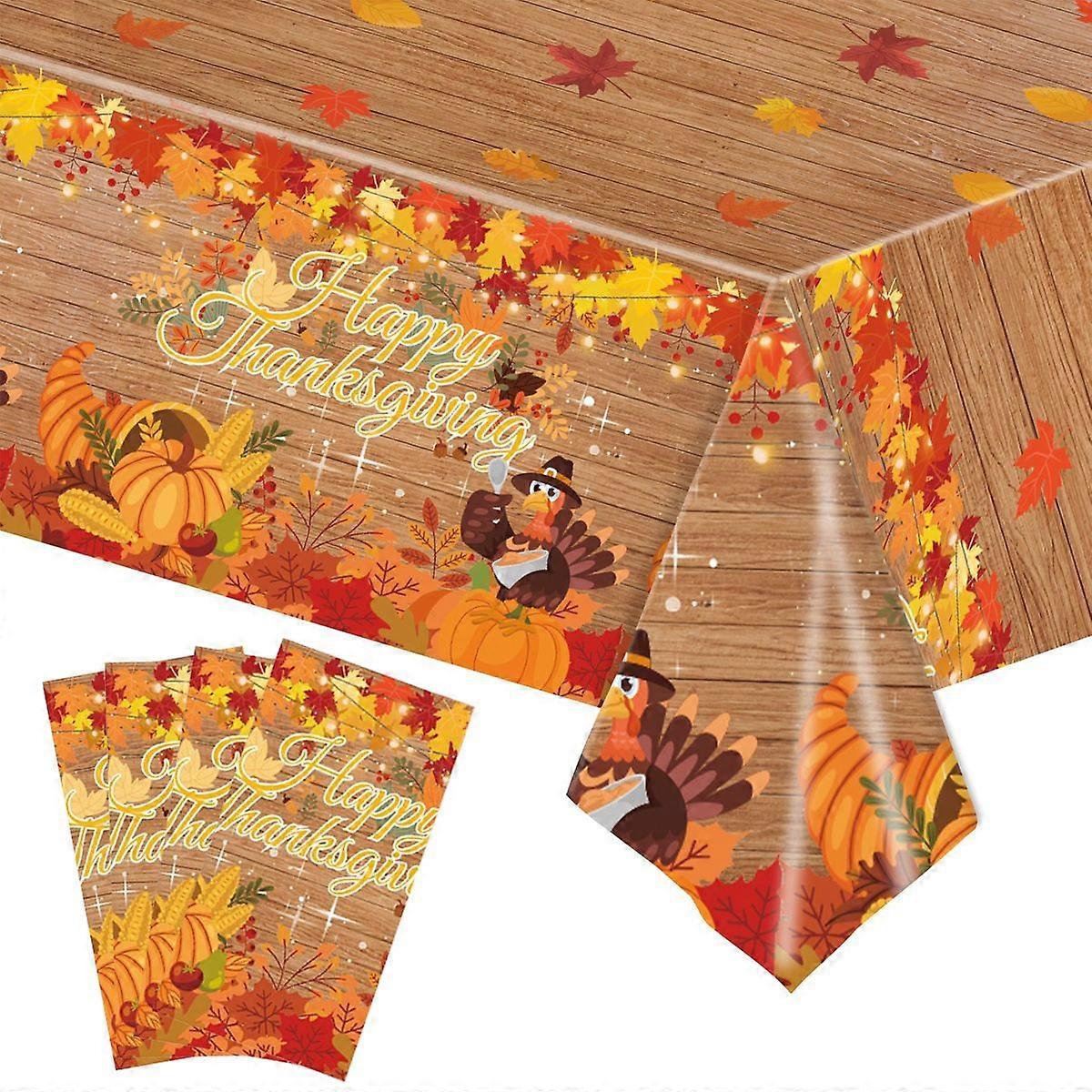 Fall-Themed Waterproof Disposable Tablecloth