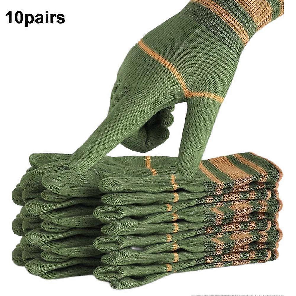 Breathable Knit Gloves Thin Soft Nylon Work Gloves Lightweight Flexible