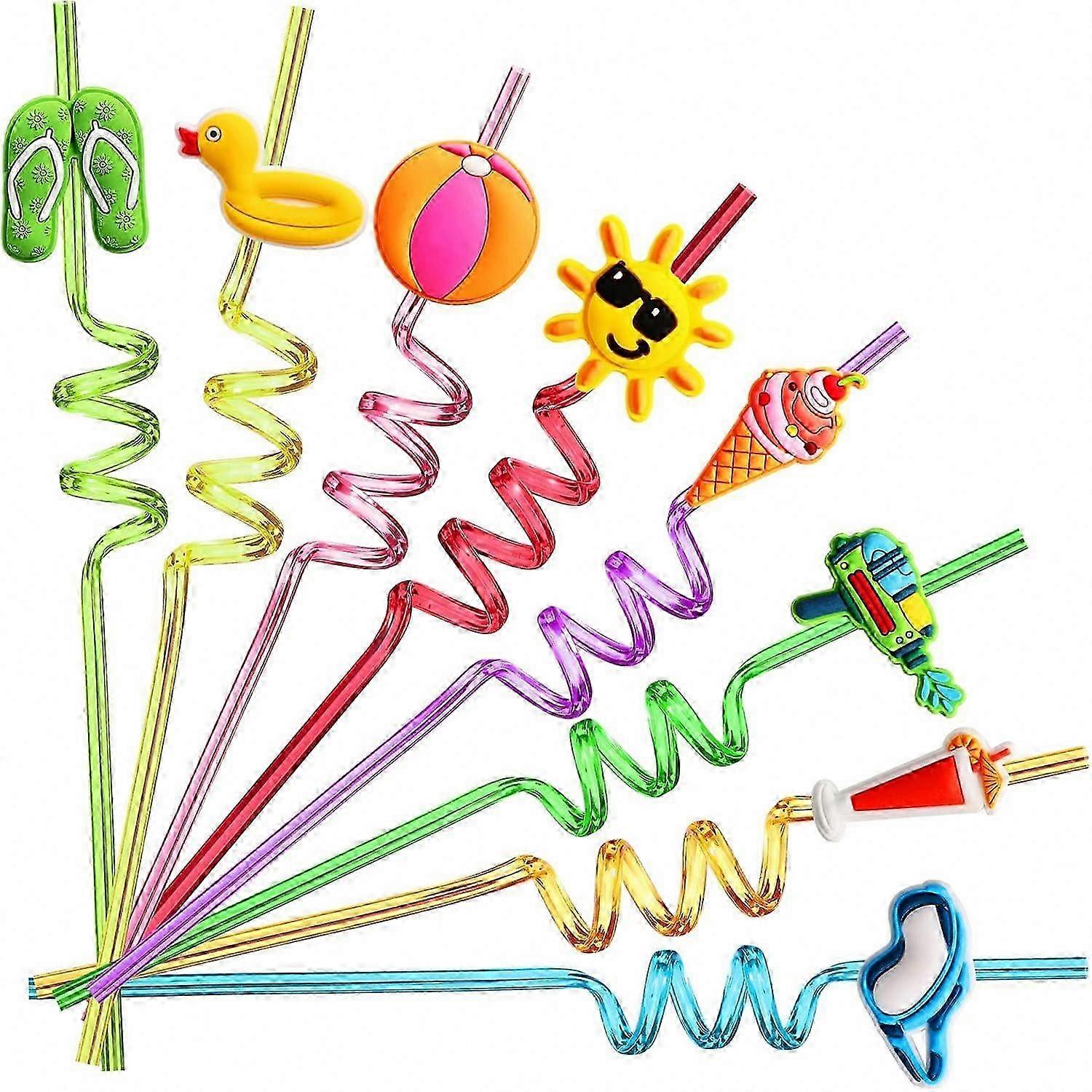 24-Pack Beach Straws