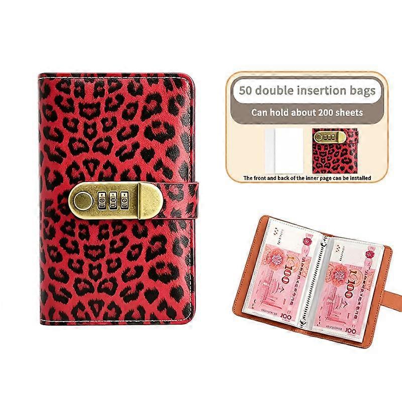 Leopard Cash Saving Book - Secure Combination Lock Massive Storage Capacity