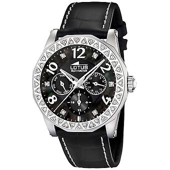 Lotus Multifunktions Quarz Analog Frau Uhr mit Rindsleder Armband 15684/5