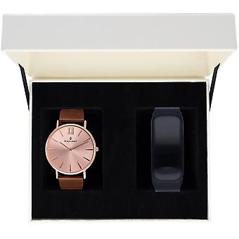 Stralend dagboek Horloge voor vrouwen analoge kwarts met roestvrij staal armband RA377619T