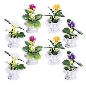 Doll House Potted Plant for Decoration 16Pcs Miniature Bonsai Model