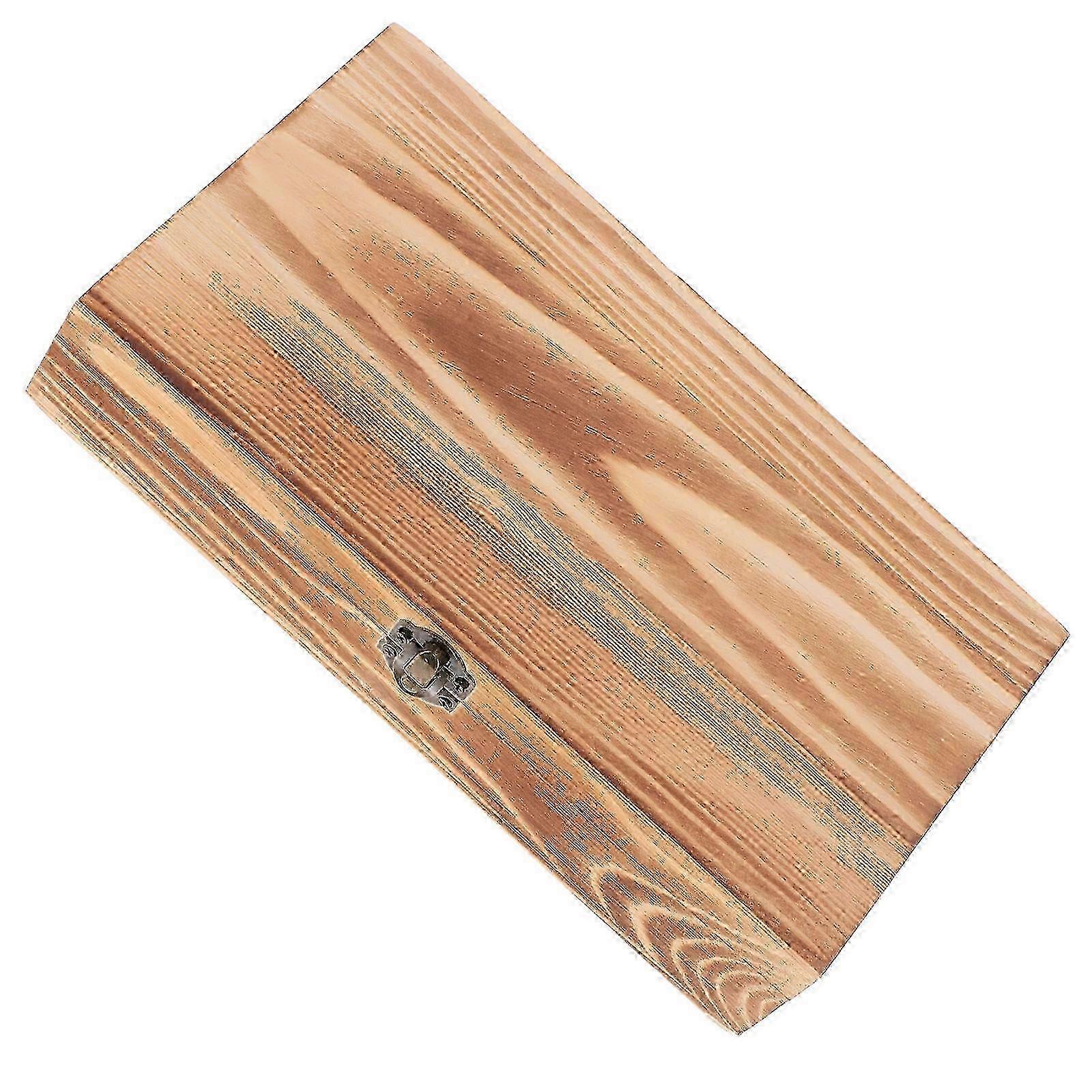 Wooden Keepsake Box compatible with Storage Rectangular Hinged Lid with Clasp