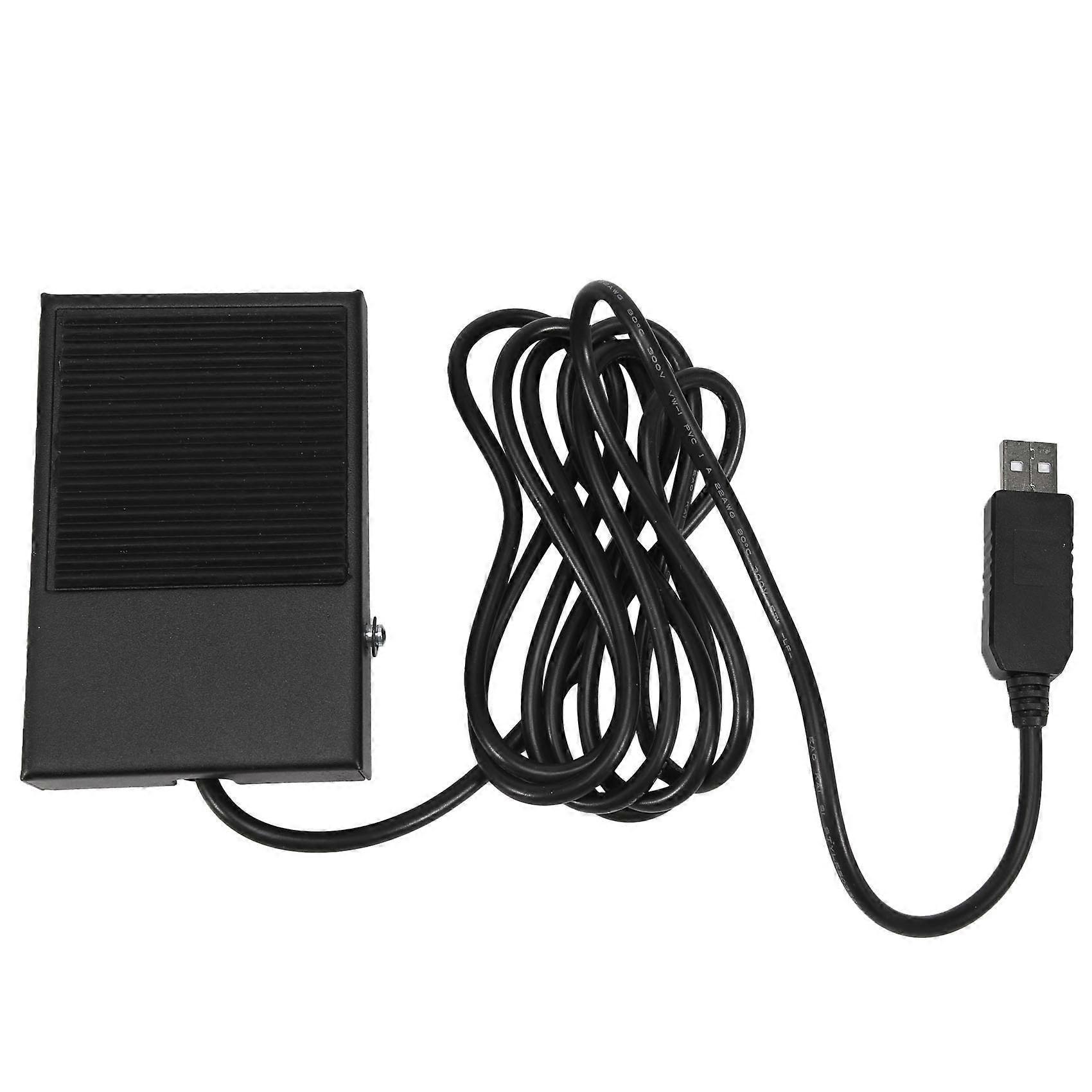 USB Foot Switch Metal Keyboard Pedal Compatible with PC Computer Action Switch Control - Key Fu