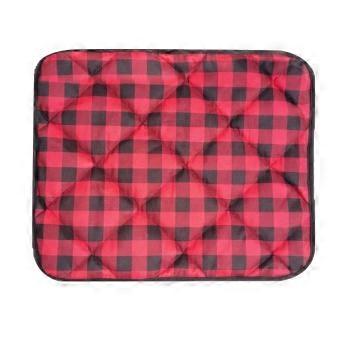 Christmas Self Heating Pet Mat Red Black Plaid Thermal Foil Reflects Body Heat Four Layer Warm Build Anti Slip Machine Washable