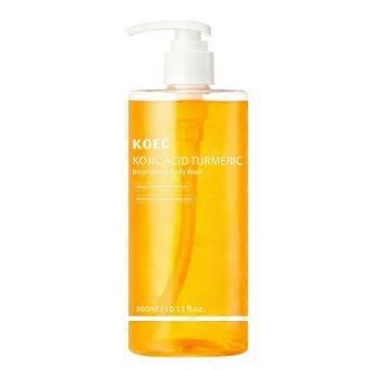 Kojic Acid Kurkuma Hydraterende Body Wash, Douchegel, 300ml Kurkuma Body Wash, Hydraterend, Reinigend en Hydraterend voor Alle Huidtypen