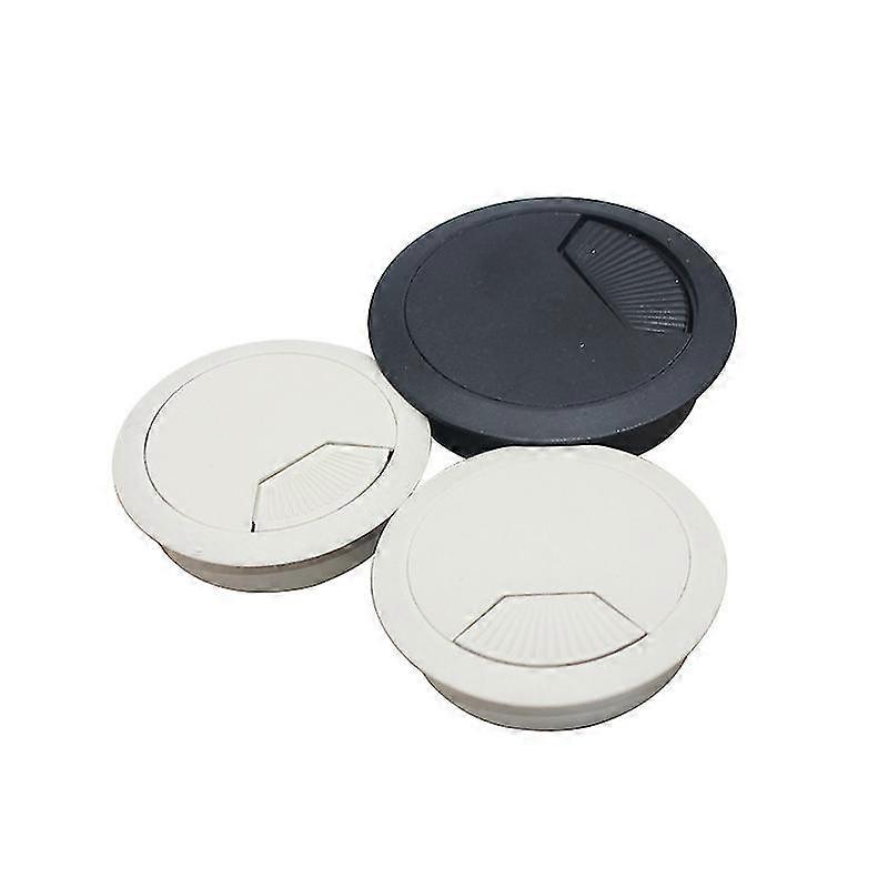 White Black Cable Grommets 3pcs