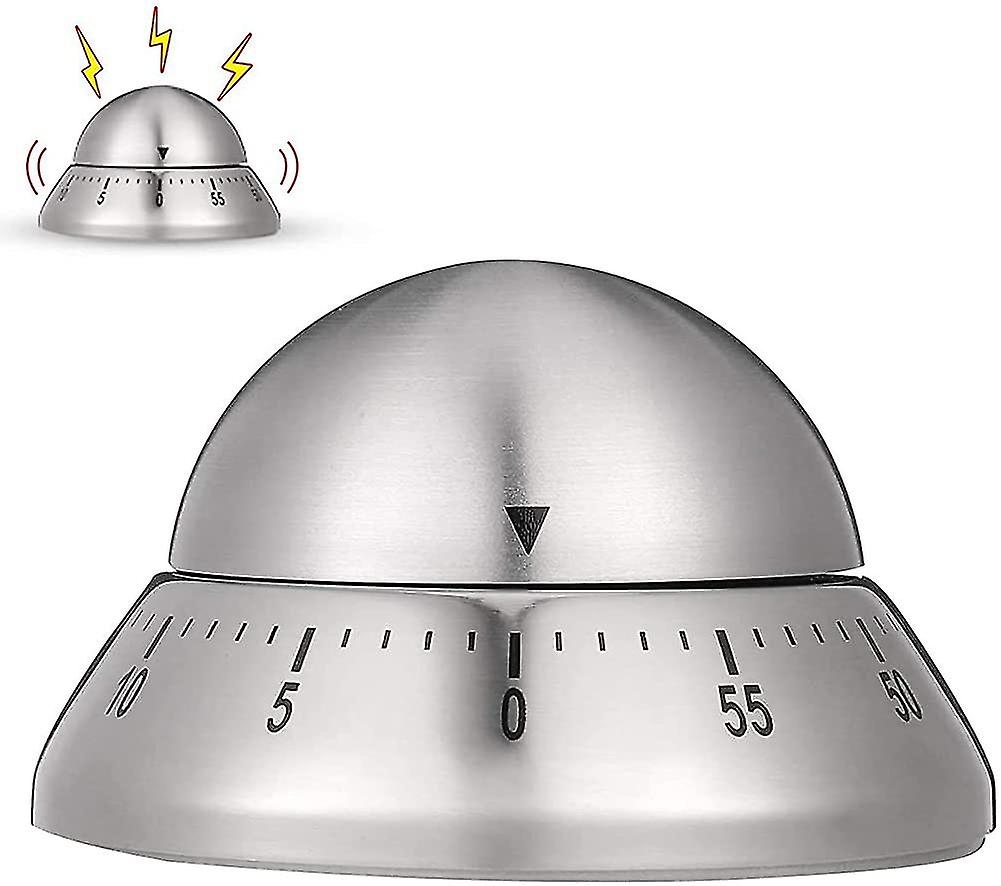 Mechanical Egg Timer.60 Minute Kitchen Timer Counter.manual Shaped Kitchen Timer. Stainles