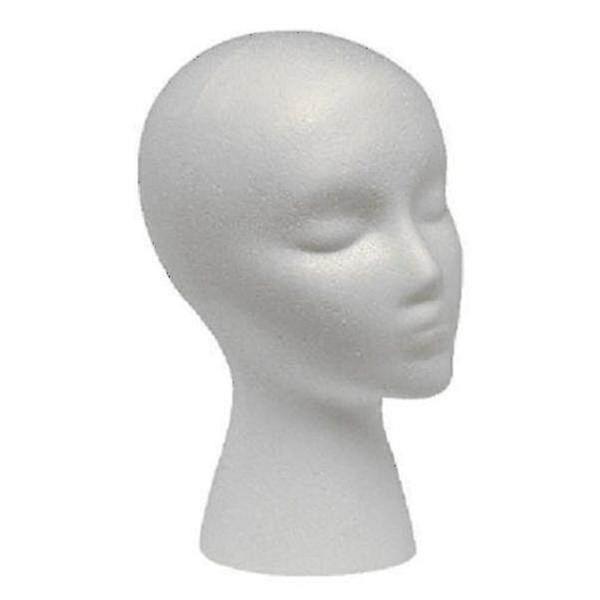 Styropor Schaum Mannequin Perücke Kopf Display Hut Kappe Perücke Halter Weiß Schaum Kopf