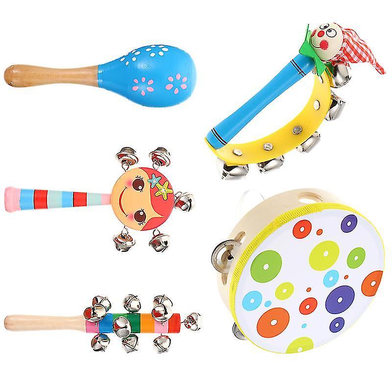 15X15cm Assorted Color Rattles 5 Pcs Adorable Colorful Baby Funny Rattle Toys Children Educational T