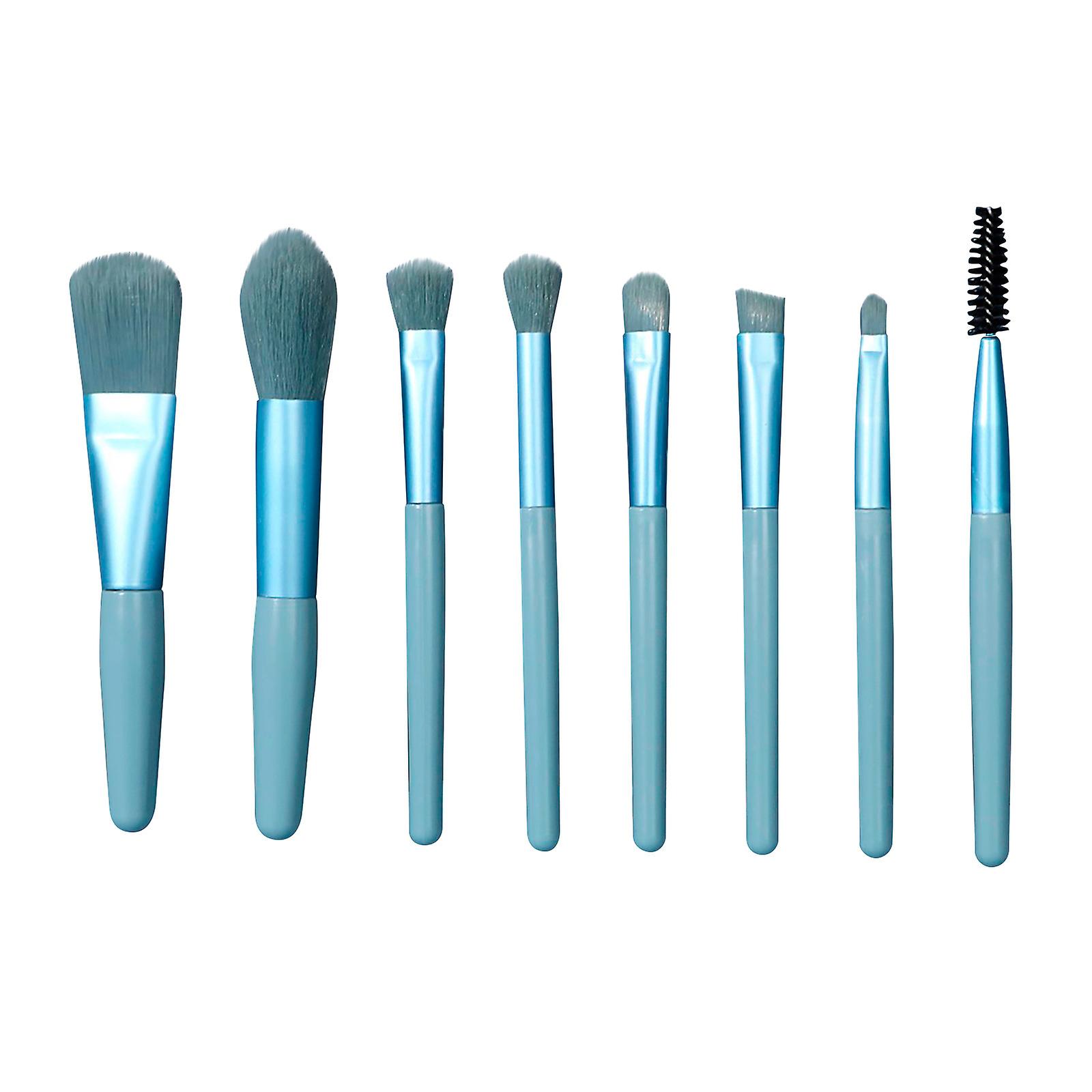 Makeup Brush Set Full Set Of 8 Mini Brushes With Wooden Handle Soft Bristles
