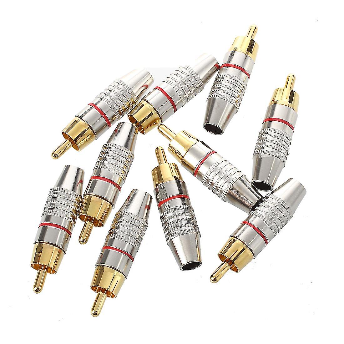 Adapter O Coaxial Cable Connector Plug Seamless 10 Pcs