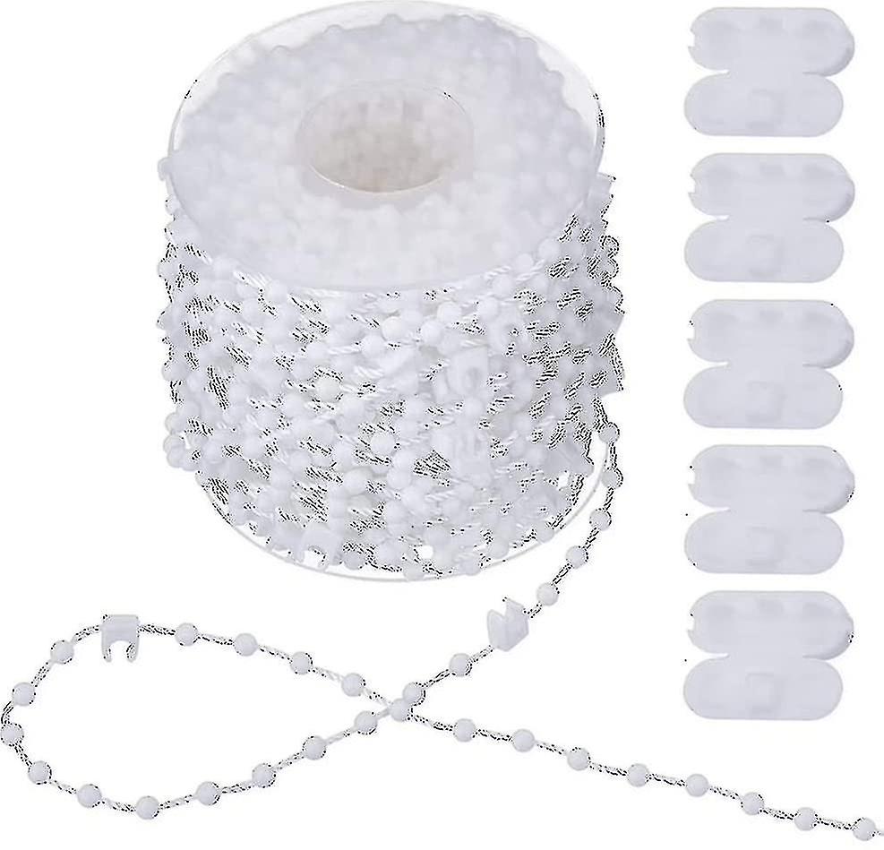 20m verticale blinde ketting - verticale blinde accessoires en 5 blinde koord connectoren - verticale blinde bodem ketting voor 89mm lamellen, wit
