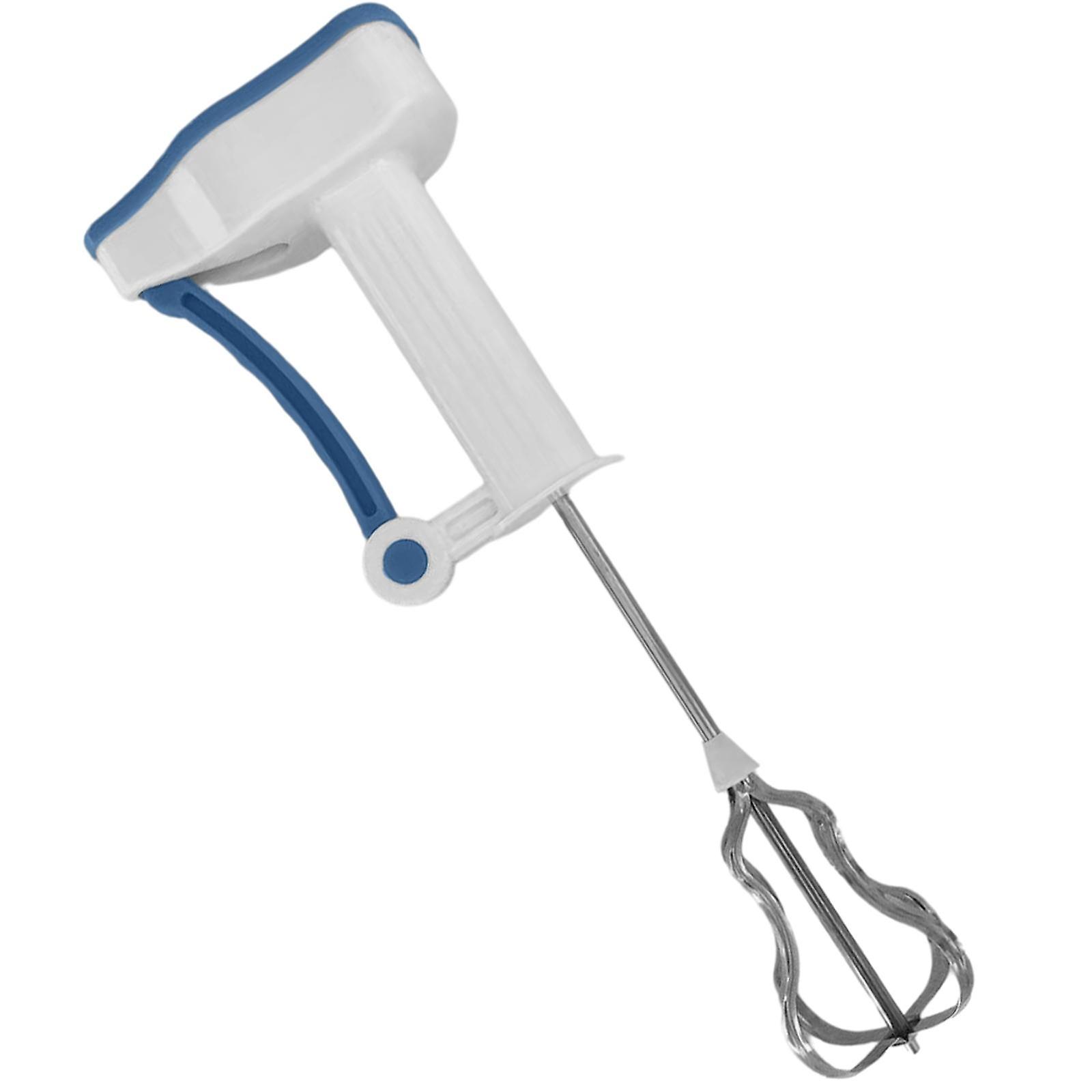Semi-Automatic Egg Beater Baking Tool Manual Stirrer for Drink Coffee Blue