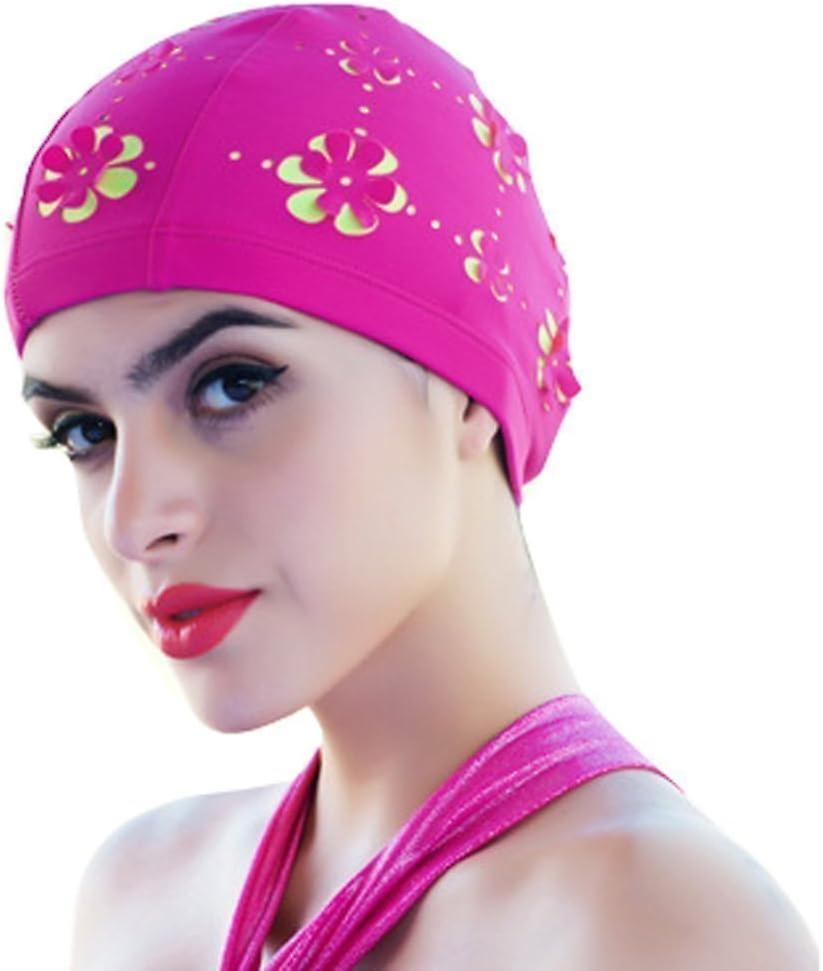Bonnets de bain floraux pour cheveux courts et longs