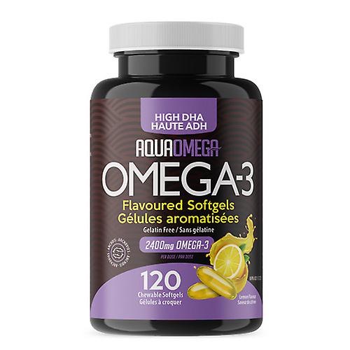 AquaOmega High DHA Chewables Lemon, 120 Count