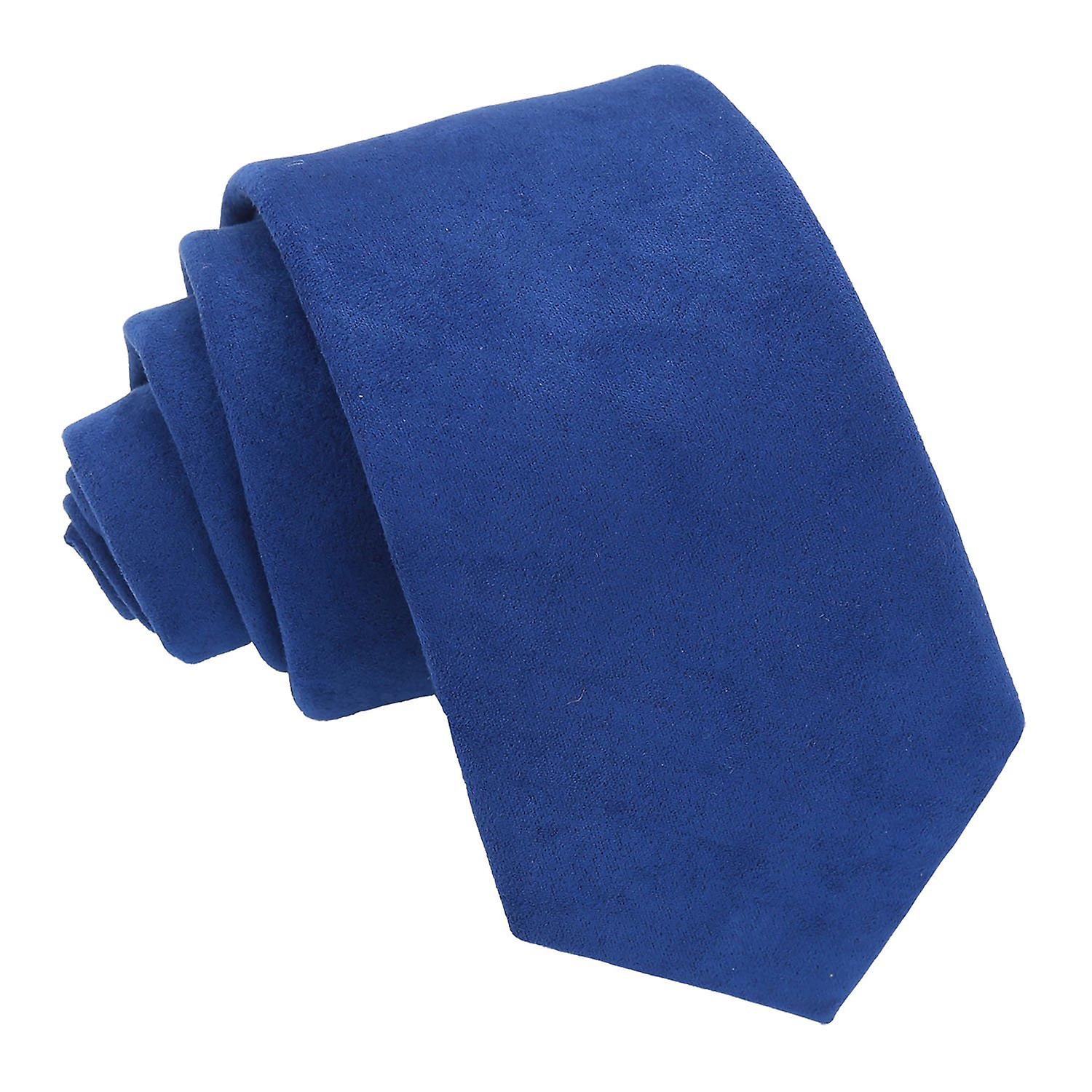 Royal Blue Suede Slim Tie