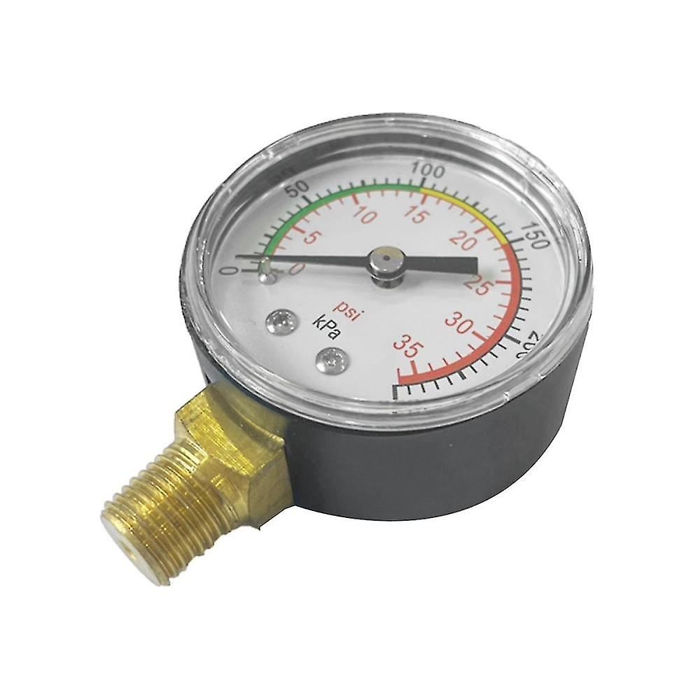 Professional Pool Spa Filter Water Pressure Gauge Mini 0-60 Psi Bottom Mount 1/4 Inch Pipe Thread