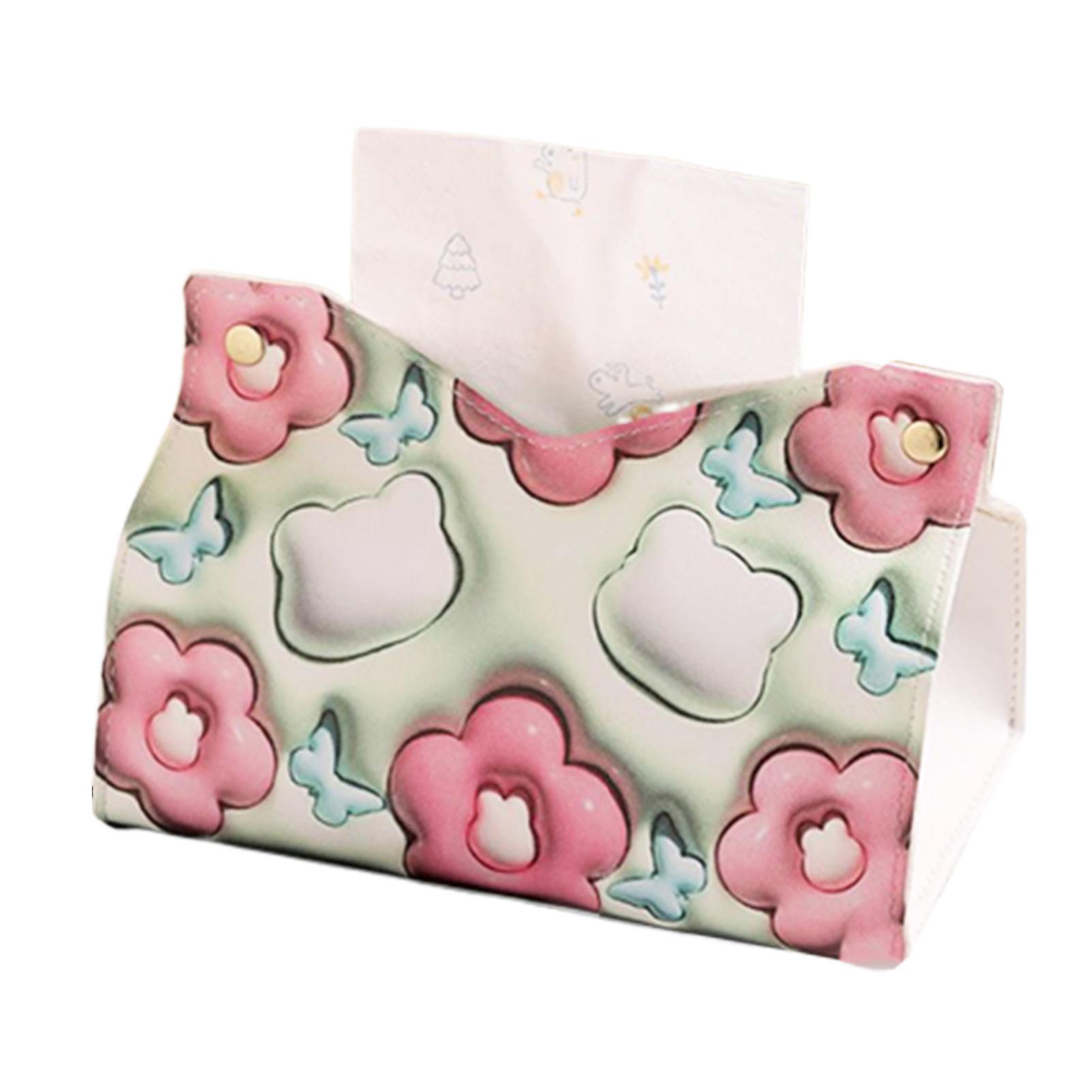 Facial Tissue Case Paper Organizer Lightweight Durable Tissue Box Holder For Night Stands Office Desk
