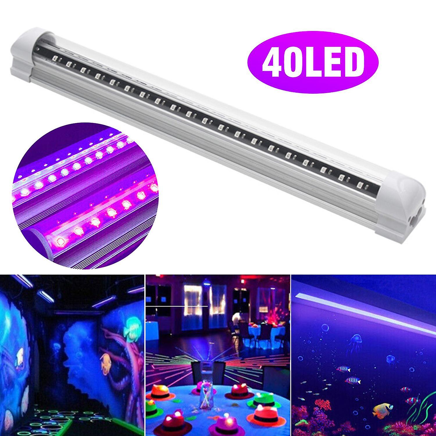 ZHOUBA LED Decorative Black Light Bar PC Glow in The Dark Blacklight Party Tube for Home