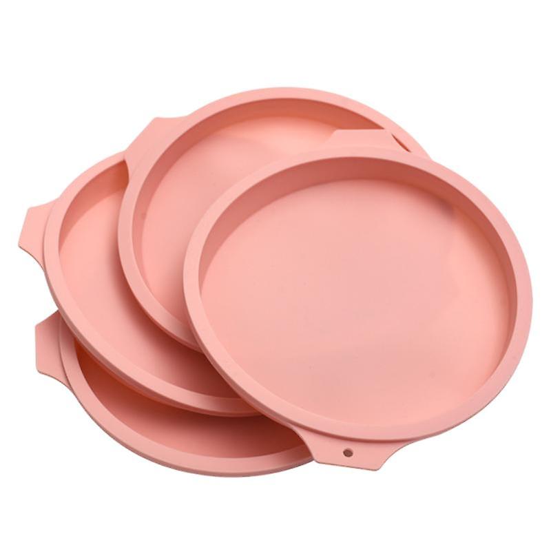 4Pcs Multi-Use Cake Molds Anti-Stick Flexible Round DIY Baking Mold for Bakery