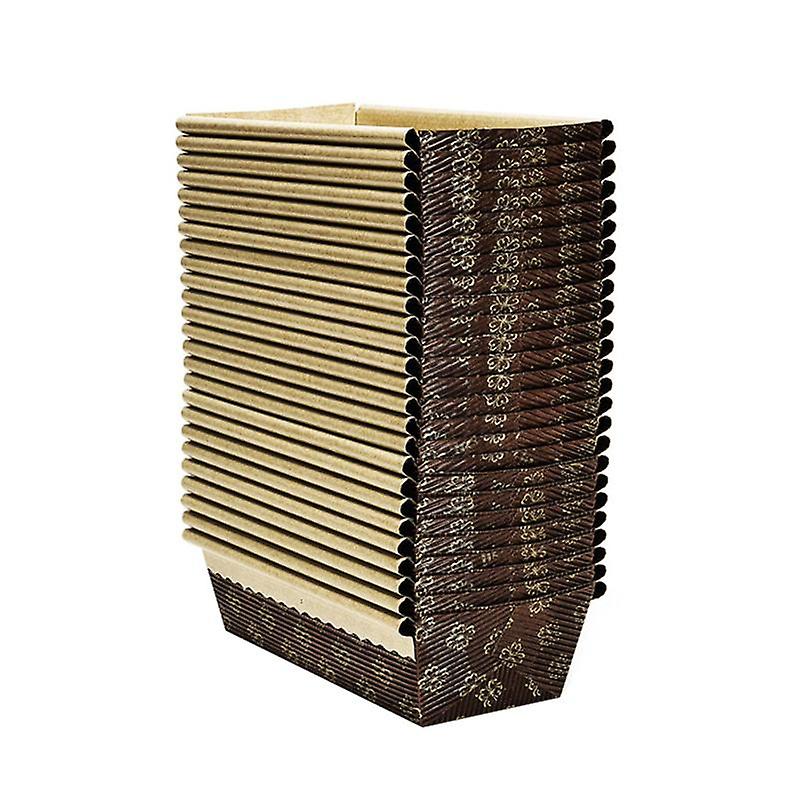 25Pcs/Set Freezable Paper Pastry Pan Handmade Creative Rectangle Shape Cake Case for Kitchen