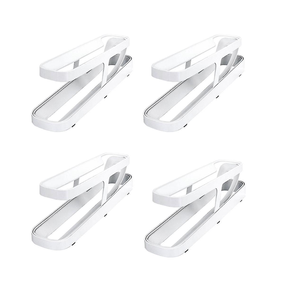 4pcs Egg Holder for Refrigerator, Rolling Egg Storage Container Egg Rack Space-saving Egg Dispenser 