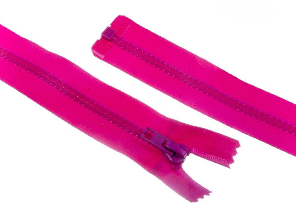 Minerva Plastic Chunky Open End Zips Cerise Pink - 35 cm - each