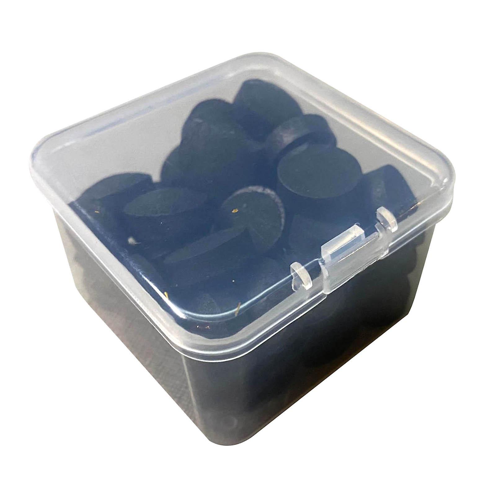 50x Leder Snooker Queue Tips Glue On Billiard Queue Stick Tips W/ Aufbewahrungsbox